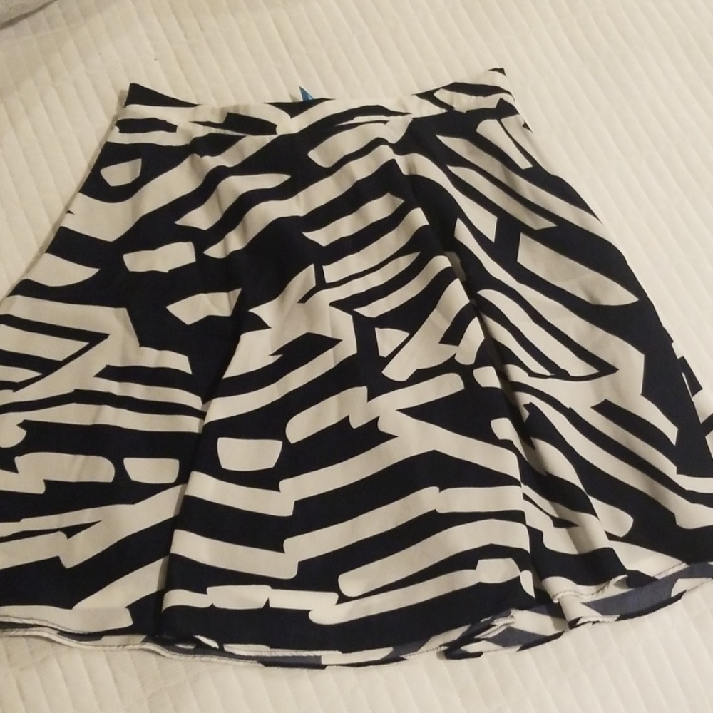 A line flair zebra print skirt